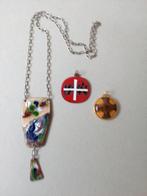 Vintage geëmailleerde kettinghangers.Pr.p/st.vanaf, Ophalen of Verzenden