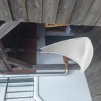 2x witte hangstoel van rotan, Tuin en Terras, Tuinsets en Loungesets, Ophalen, Zo goed als nieuw