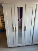 Brimnes kledingkast met 3 deuren, wit, 117x190cm (IKEA), Met deur(en), 100 tot 150 cm, 150 tot 200 cm, Ophalen of Verzenden