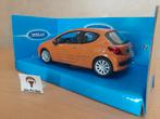 Peugeot 207 goud-metallic van Welly 1:24, Auto, Nieuw, Ophalen of Verzenden, Welly