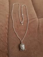 Buddha to buddha ketting, Ophalen of Verzenden, Zo goed als nieuw, Zilver, Zilver