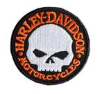 Patch Harley Davidson Motorcycles Skull - 64 x 64 mm, Nieuw