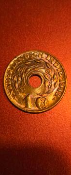 1 Cent 1942 Nederlands-Indië - Zeldzame Munt, Ophalen of Verzenden, Koningin Wilhelmina, 1 cent, Losse munt