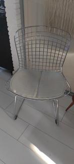 Zilverkleurige draadstoel Harry Bertoia, Huis en Inrichting, Stoelen, Ophalen, Overige kleuren, Zo goed als nieuw, Metaal