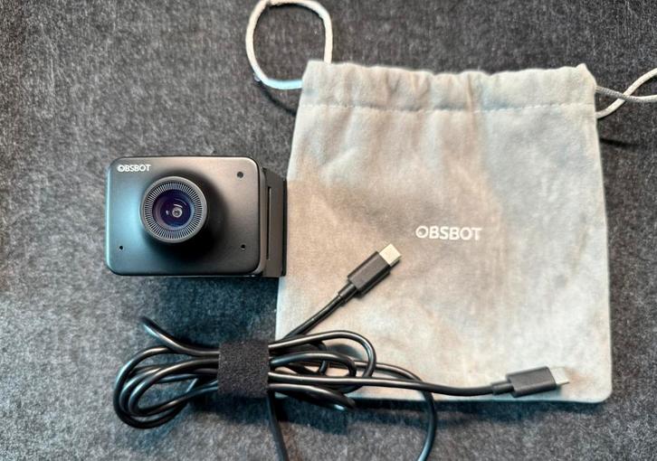 Obsbot meet AI webcam, Computers en Software, Webcams, Zo goed als nieuw, Bedraad, MacOS, Windows, Monitorclip, Facetracking, Fotofunctie