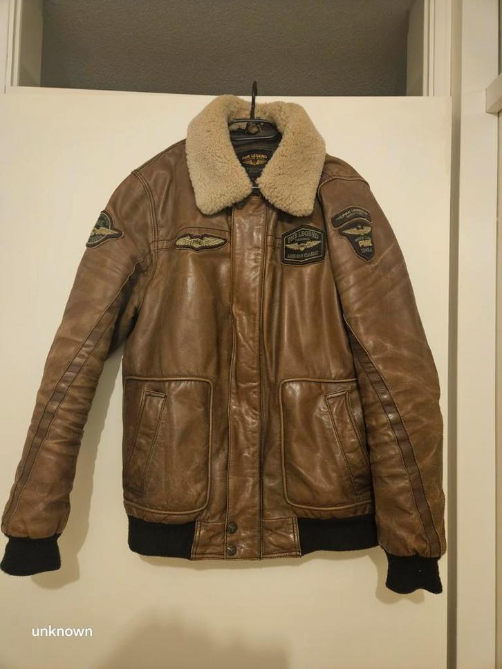 PME Hudson Leren Jacket XL - Zo goed als nieuw, Kleding | Heren, Jassen | Zomer, Zo goed als nieuw, Maat 56/58 (XL), Bruin, Ophalen of Verzenden