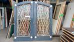 Dubbele deuren hardhout smeedwerk smeedijzer ( 364 ), Ophalen, Gebruikt, 120 cm of meer, Nvt