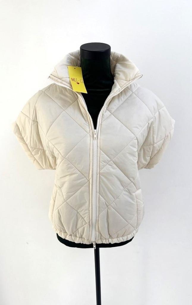 SPLINTERNIEUW! Mei-Li Ivy bodywarmer korte mouwen creme, Kleding | Dames, Bodywarmers, Nieuw, Wit, Verzenden