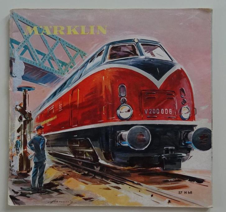 Marklin catalogus 1957 57H, Hobby en Vrije tijd, Modeltreinen | H0, Gebruikt, Boek, Tijdschrift of Catalogus, Wisselstroom, Märklin