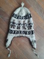 Alpaca hand gebreide wollen muts uit Peru, Ophalen of Verzenden, Zo goed als nieuw, Maat 38/40 (M), Muts