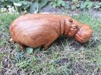 Massief houten nijlpaard, Ophalen of Verzenden, Zo goed als nieuw, Dier