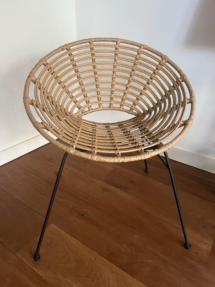 Rotan stoel, Huis en Inrichting, Stoelen, Zo goed als nieuw, Eén, Riet of Rotan, Bruin, Ophalen