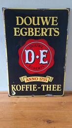 emaille bord Douwe Egberts  koffie thee langcat Bussum, Verzamelen, Merken en Reclamevoorwerpen, Ophalen of Verzenden, Gebruikt