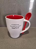 Mok met lepeltje, Ophalen of Verzenden, Zo goed als nieuw, Overige stijlen, Kop(pen) en/of Schotel(s)