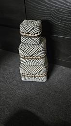 3 Decoratieve Opbergmandjes met Schelpen, Overige materialen, Minder dan 50 cm, Minder dan 50 cm, Ophalen of Verzenden