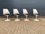 4x originele vintage Knoll Tulip chairs by Eero Saarinen, Huis en Inrichting, Stoelen, Ophalen of Verzenden, Kunststof, Vitra Sede cassina artifort b&b italia togo mah jong leolux edra