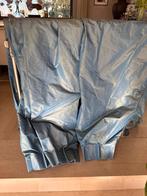 Blauwe Taft Gordijnen - Elegant en Stijlvol, Huis en Inrichting, Gebruikt, Ophalen of Verzenden, 200 cm of meer, 200 cm of meer