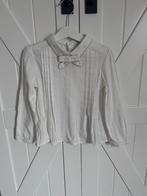 Mayoral blouse maat 110. Wit met zilverdraad en strik. Mooi!, Meisje, Ophalen of Verzenden, Zo goed als nieuw, Overhemd of Blouse