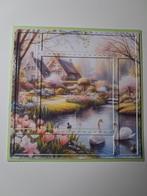 Dieptekaart zwanen, tulpen en een huis, Ophalen of Verzenden, Overige thema's