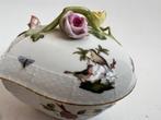 Herend Hungary hartvormige bonbon doos schaal vlinder vogel, Antiek en Kunst, Ophalen of Verzenden