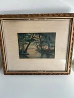Indonesisch Aquarel Schilderij, Antiek en Kunst, Ophalen of Verzenden