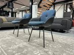 2 Nieuw Rolf Benz 600 Draaistoel stof blauw design stoel, Huis en Inrichting, Kunststof, Twee, Blauw, Nieuw