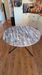 Te Koop  tafel rond 120 cm, Huis en Inrichting, Tafels | Eettafels, Ophalen, Rond, Vier personen, 100 tot 150 cm
