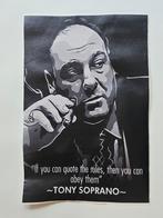Canvas Poster 30x45cm - Tony Soprano, Minder dan 50 cm, Nieuw, Ophalen of Verzenden, Foto of Poster