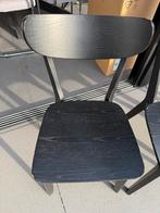 4 Zwarte Houten Eetkamerstoelen, Huis en Inrichting, Ophalen, Gebruikt, Zwart, Vier