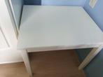 Wit vierkant tafeltje, Huis en Inrichting, Tafels | Bijzettafels, Gebruikt, 45 tot 60 cm, Minder dan 55 cm, Hout