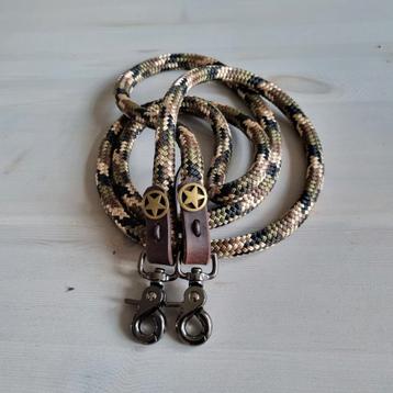 Touwteugels legergroen/ bruin western clips en concho's pony beschikbaar voor biedingen