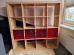Kallax Ikea grenen 4x4 kast met bakken, Ophalen, Zo goed als nieuw, 25 tot 50 cm