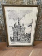 pentekening van kunstenaar Jan Wilmink, Zwolle Sassenpoort, Antiek en Kunst, Ophalen of Verzenden