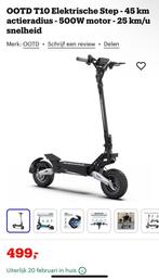 OOTD T10 Elektrische Step 500W motor - 25 km/u, Fietsen en Brommers, Steps, Ophalen of Verzenden, Zo goed als nieuw, Elektrische step (E-scooter)