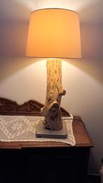Robuuste Tafellamp, Huis en Inrichting, Lampen | Tafellampen, Gebruikt, Rustiek, Hout, Ophalen of Verzenden
