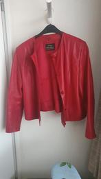 dames jas, rode lederen jas, 1st class leather fashion, Ophalen, Maat 42/44 (L), Onbekend, Gedragen