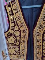 Donkerrood bordeaux fluweel vintage spiegeltjes gilet india, Kleding | Dames, Ophalen of Verzenden, Zo goed als nieuw, Rood, Maat 42/44 (L)