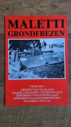 Folder MALETTI grondfrezen., Ophalen of Verzenden, Zo goed als nieuw, Folder