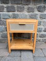 Houten Nachtkastje met Lade en Plank, Ophalen, Gebruikt, Minder dan 45 cm, Minder dan 55 cm
