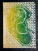Jan Henkel - Grafische Prent Lino Vlieger 1977, Ophalen of Verzenden