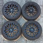4 mat zwarte MOMO revenge velgen incl banden velgen 5x108,, Ophalen, Gebruikt