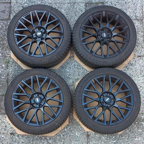 4 mat zwarte MOMO revenge velgen incl banden velgen 5x108,, Auto diversen, Autosport-onderdelen, Gebruikt, Ophalen
