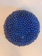 Blauwe glazen lamp/ plafoniere, Huis en Inrichting, Schaal, Rond, Ophalen of Verzenden, Glas