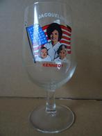 Vintage glas bierglas Jacqueline Kennedy collector's item, Nieuw, Ophalen of Verzenden, Bierglas