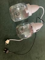 Gratis 2 lampen ‘snoeppot’ retro vintage, Huis en Inrichting, Ophalen, Vintage, retro, Gebruikt, Glas