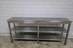 Professionele RVS Opbergtafel Wandtafel Stelling 3 niveaus, Ophalen, Zo goed als nieuw