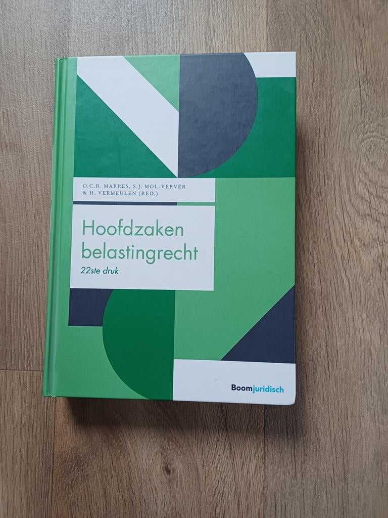 Hoofdzaken belastingrecht, 22ste druk, Ö.C.R. Marres, S.J. Mol-Verver & H. Vermeulen (red.), Zo goed als nieuw, Gamma, HBO
