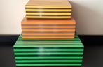 NIEUW HKLiving Storage Dawn set van 3 kleurige opbergkistjes, Ophalen of Verzenden, Nieuw, Rechthoekig, Hout
