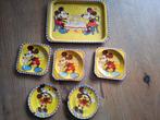 1930-50 W. Disney Mickey en Minnie Mouse  blikken bordjes, Antiek en Kunst, Antiek | Speelgoed, Ophalen of Verzenden
