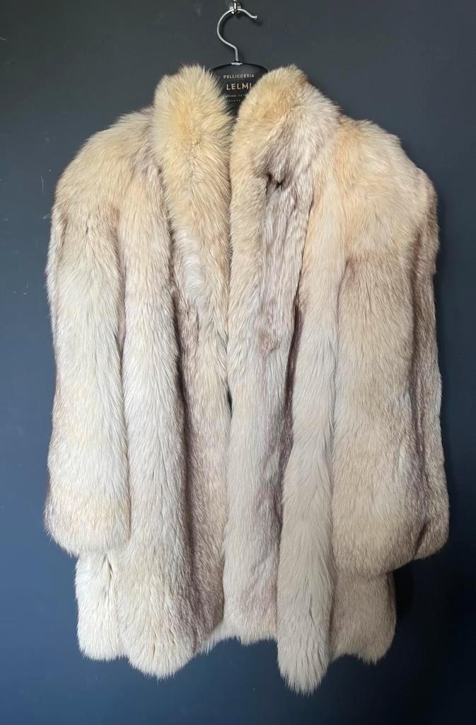 Prachtige Bontjas van Blauwvos maat 42/44 Large, Kleding | Dames, Jassen | Winter, Zo goed als nieuw, Maat 42/44 (L), Wit, Verzenden